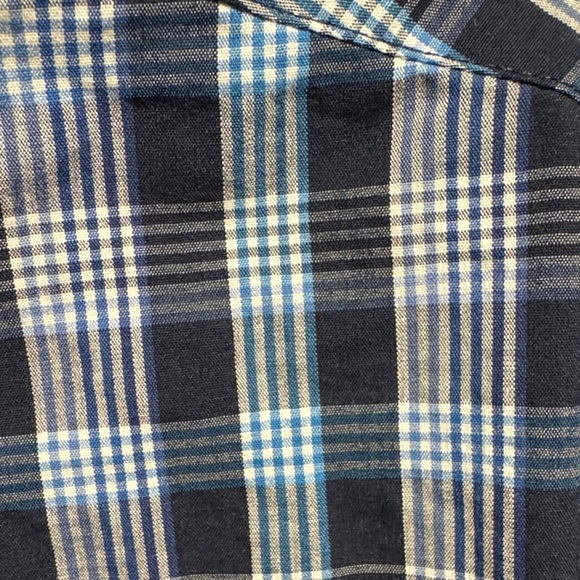 Men's Blue Checkered Shirt -stretch - Picture 4 of 4